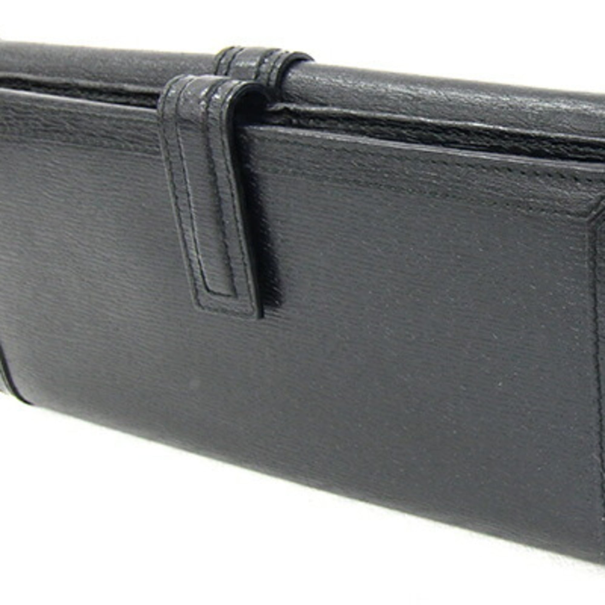 Gucci Black Leather Long Wallet (Bi-Fold) (Pre-Owned)