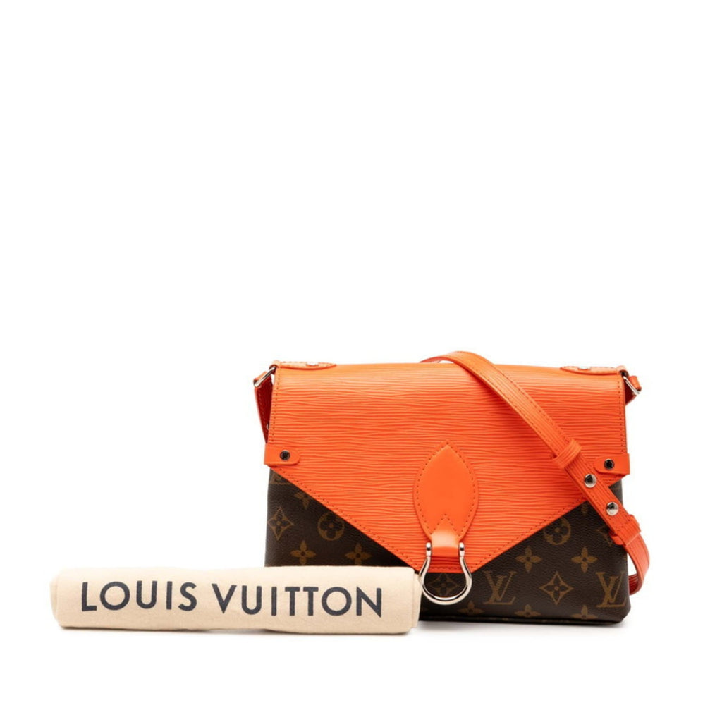 Louis Vuitton Brown Orange Pvc Leather Shoulder Bag (Pre-Owned)