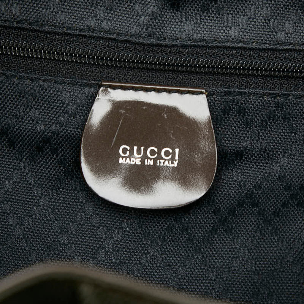 Gucci Brown Nylon Patent Leather Backpack (Pre-Owned)