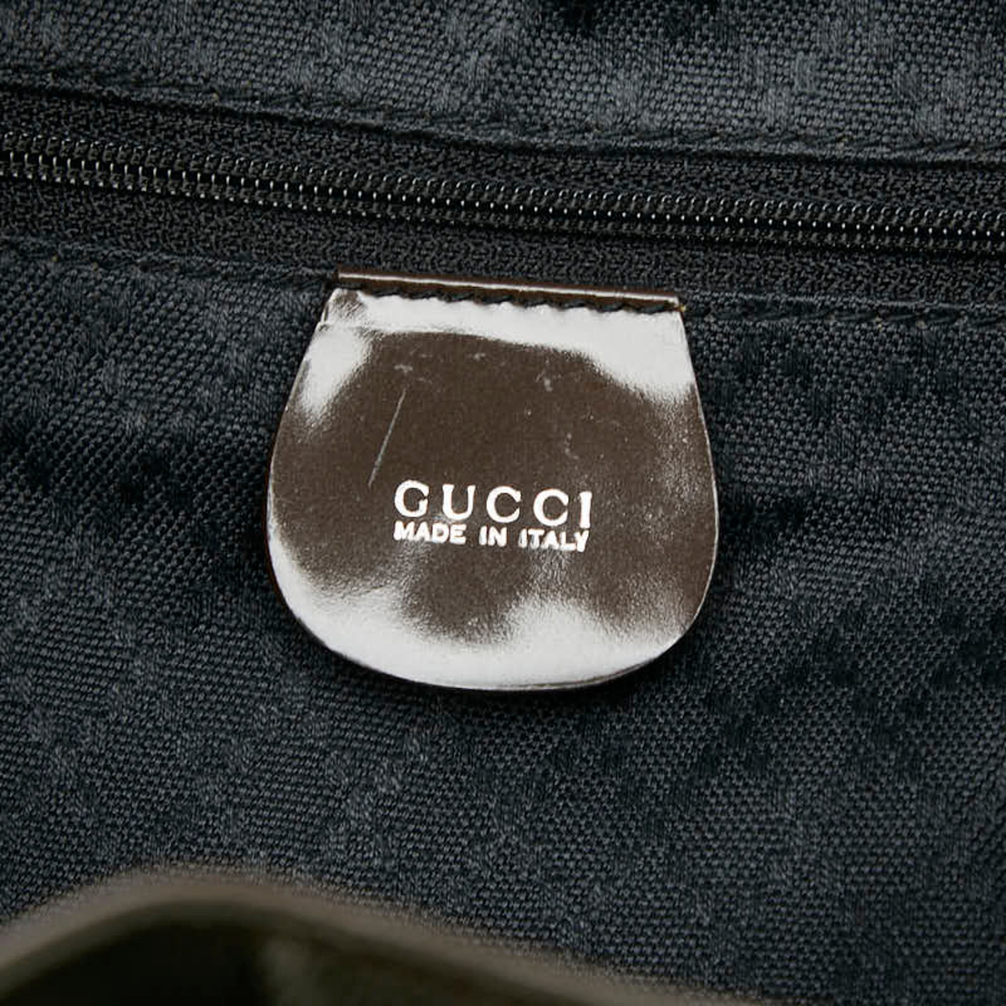 Gucci Brown Nylon Patent Leather Backpack (Pre-Owned)