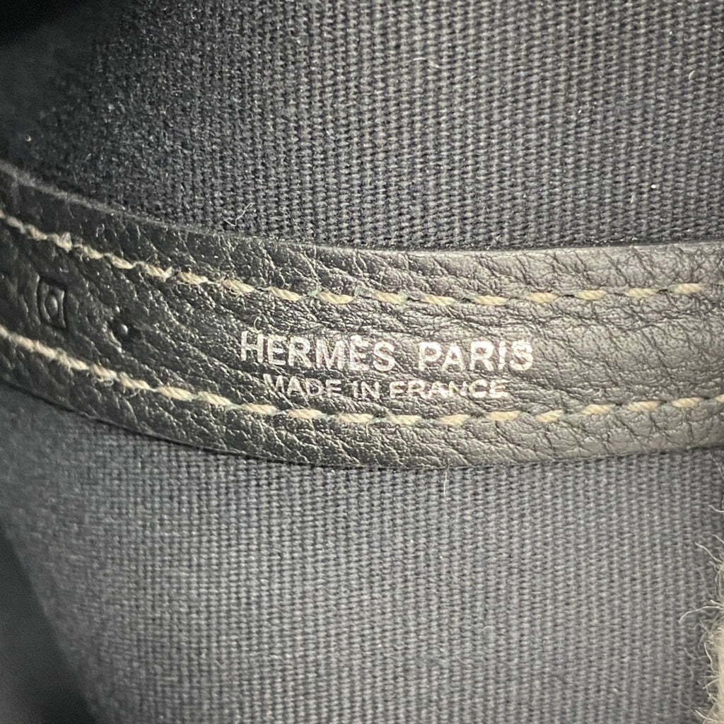 Hermes Black Toile Officier Tote Bag (Pre-Owned)