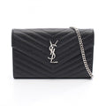 Yves Saint Laurent Black Leather Shoulder Bag (Pre-Owned)
