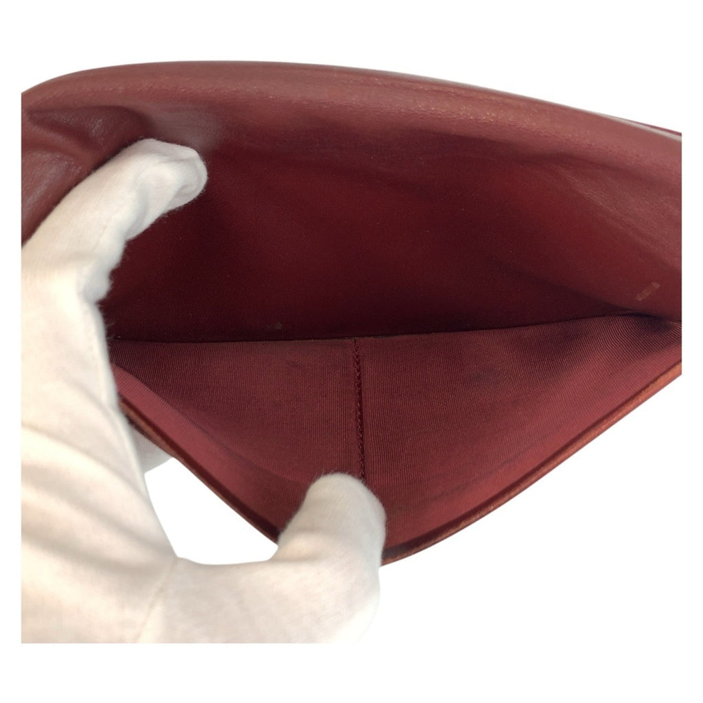Cartier Bordeaux Leather Long Wallet (Bi-Fold) (Pre-Owned)