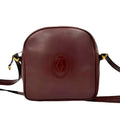 Cartier Wine Red Leather Pochette Shoulder Bag (Pre-Owned)