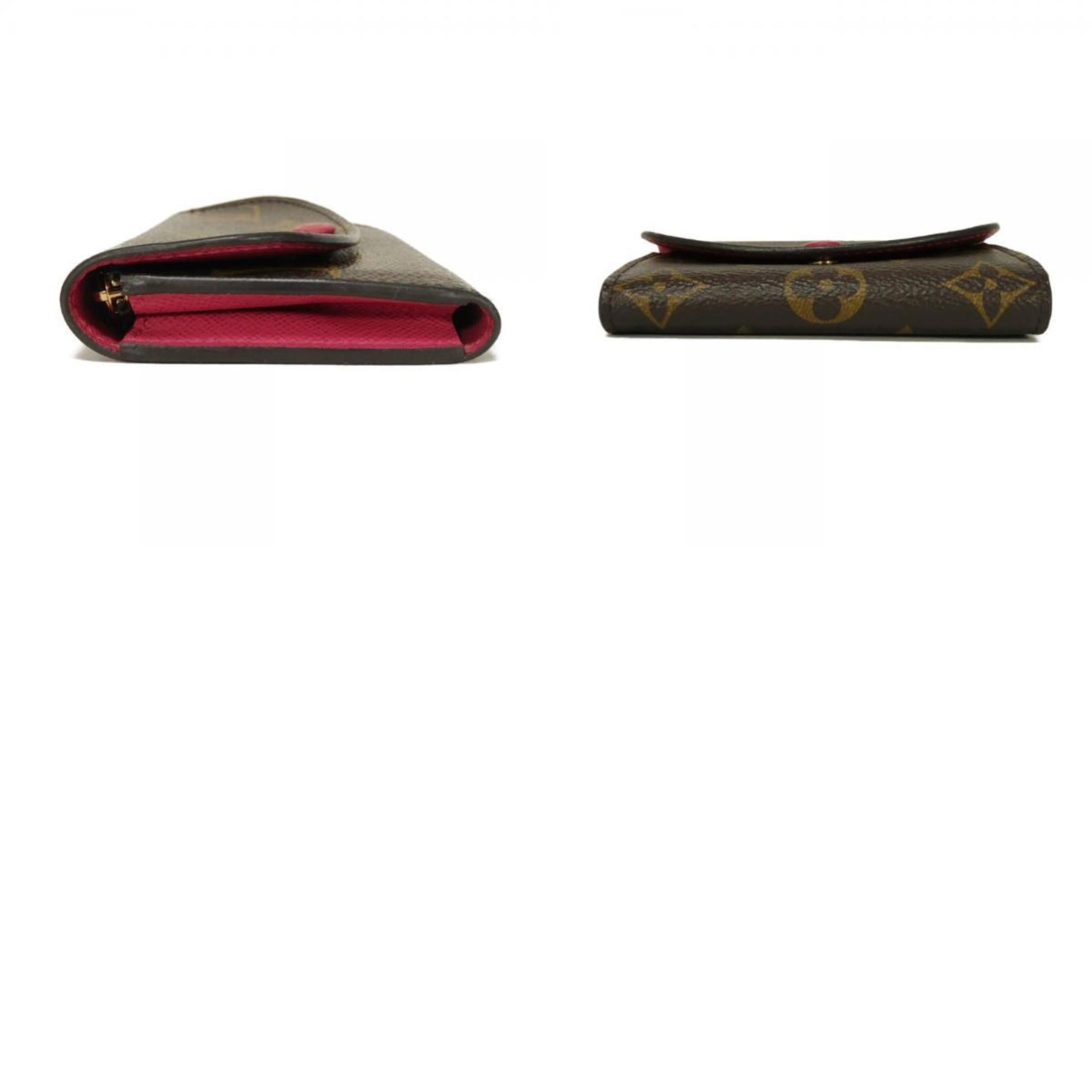 Louis Vuitton Monogram Brown Fuchsia Monogram Monogram Wallet (Bi-Fold) (Pre-Owned)