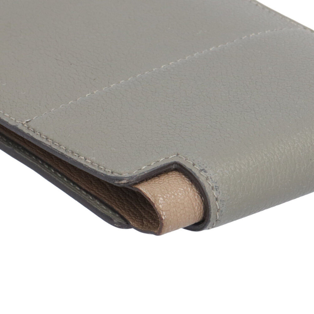 Hermes Gray Chevre Leather Wallet (Bi-Fold) (Pre-Owned)