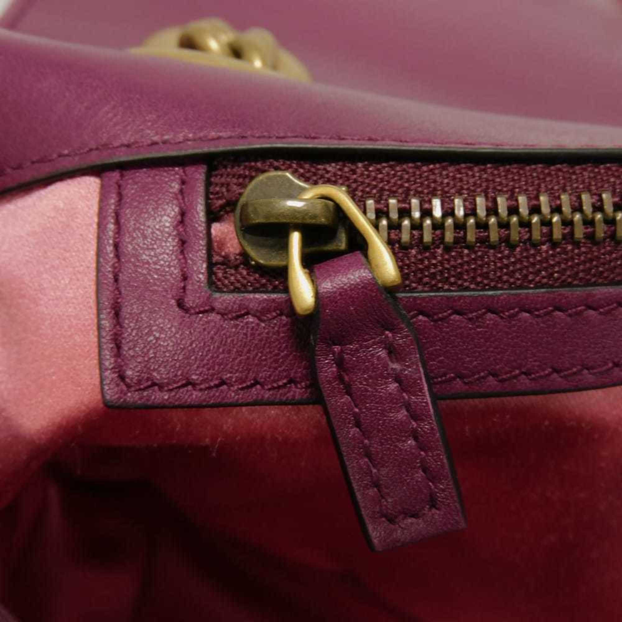 Gucci Purple Velvet Shoulder Bag (Pre-Owned)