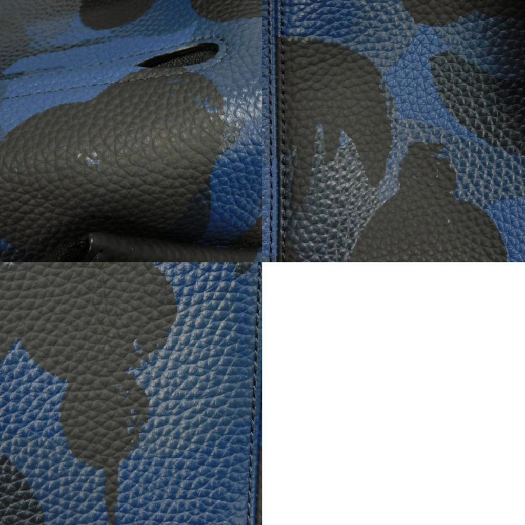 Coach Black Blue Leather Backpack (Pre-Owned)