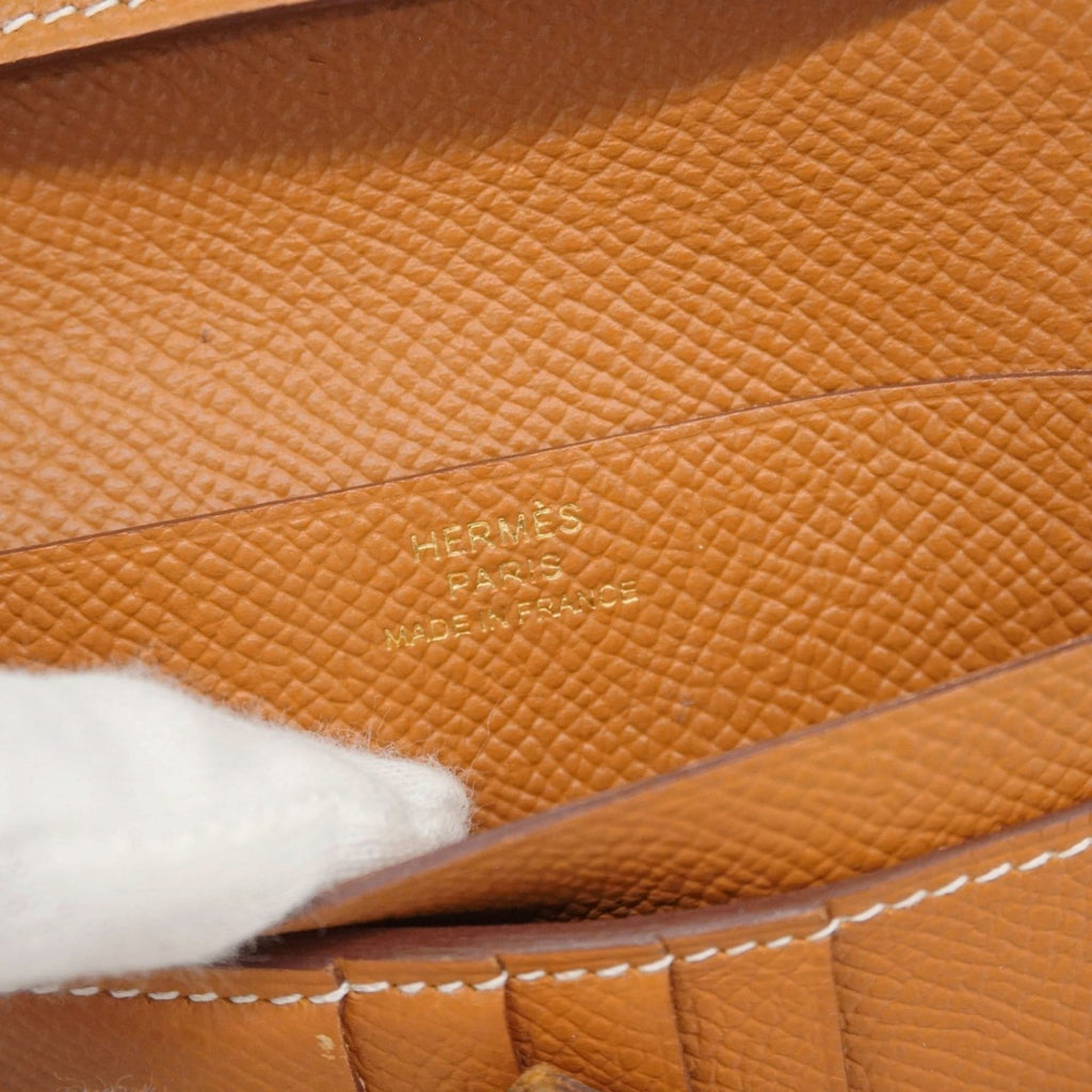 Hermes Gold Epsom Leather Wallet (Bi-Fold) (Pre-Owned)