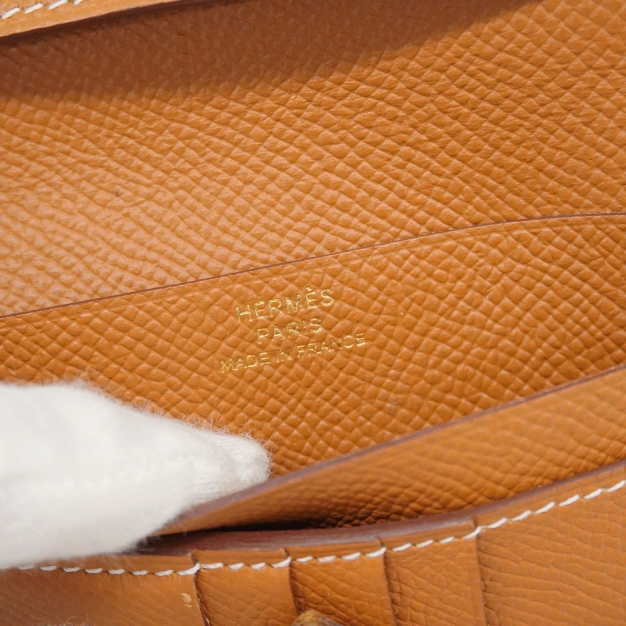 Hermes Gold Epsom Leather Wallet (Bi-Fold) (Pre-Owned)