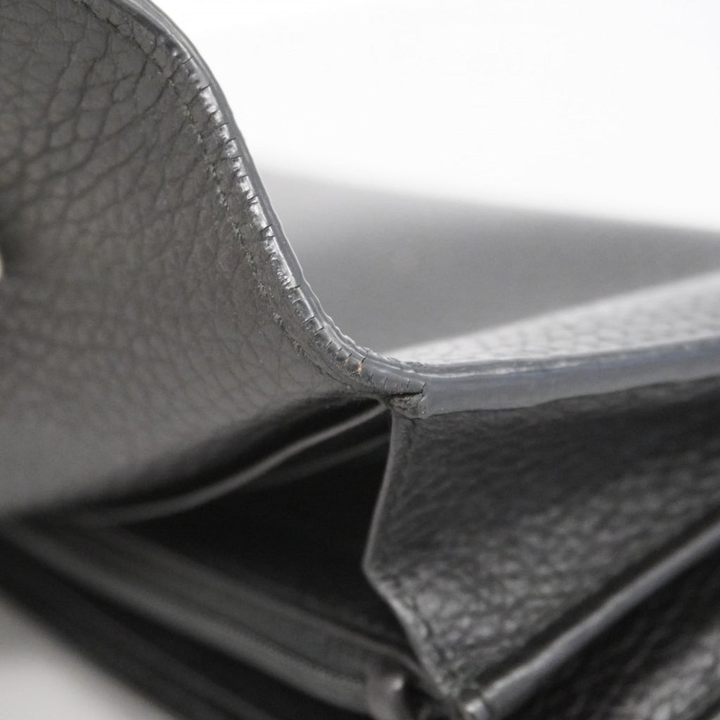 Gucci Black Leather Long Wallet (Bi-Fold) (Pre-Owned)
