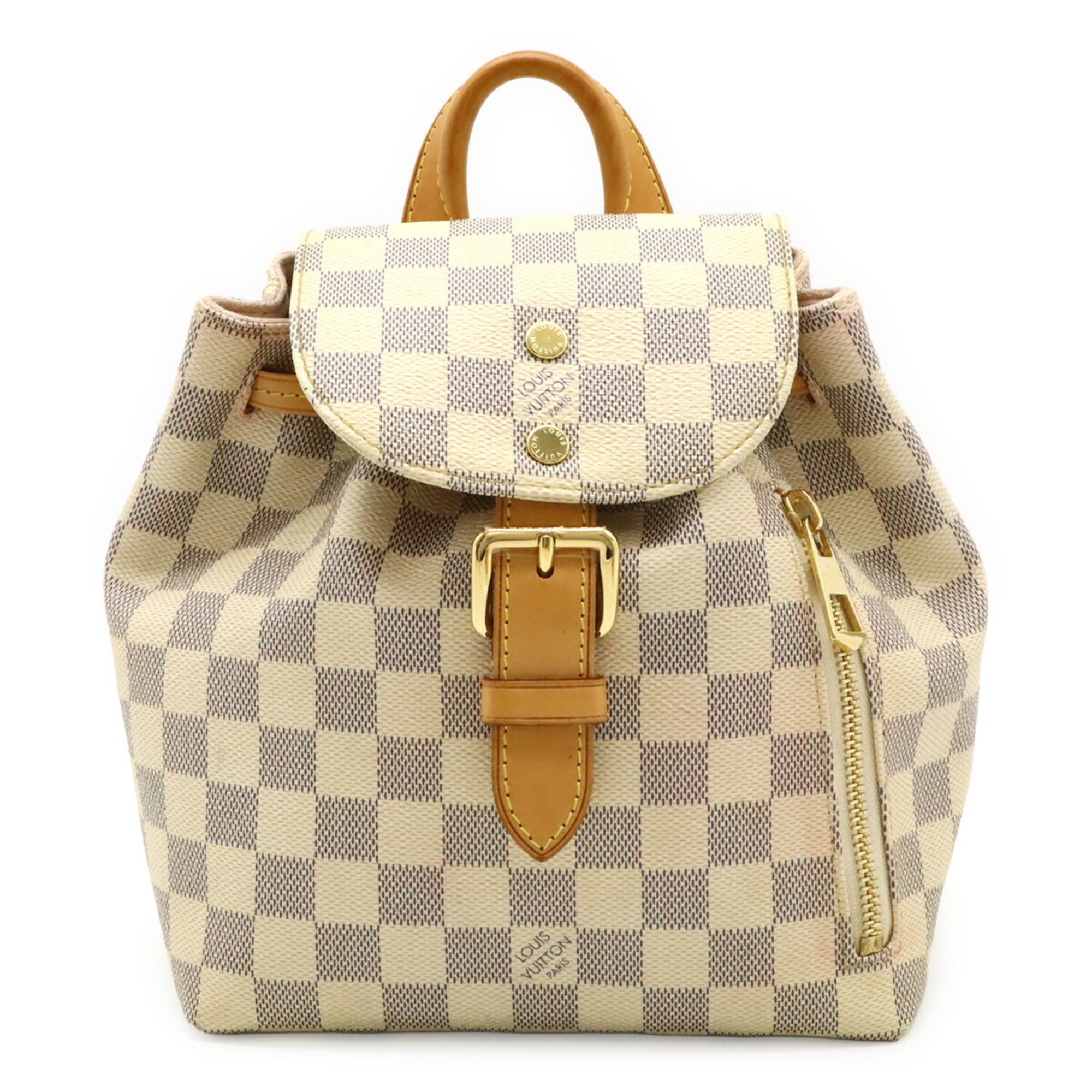 Louis Vuitton Ivory Damier Azur Canvas Backpack Shoulder Bag (Pre-Owned)