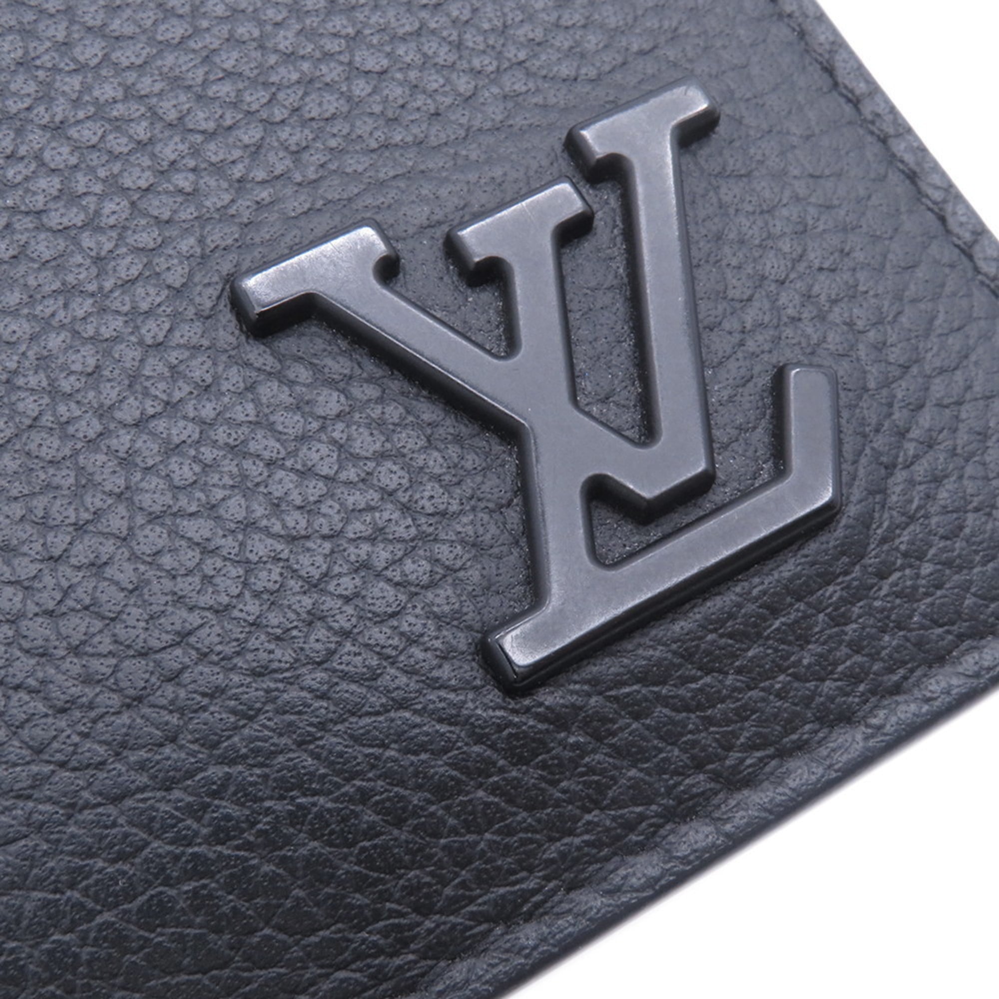 Louis Vuitton Black Noir Leather Coin Purse/Coin Case (Pre-Owned)