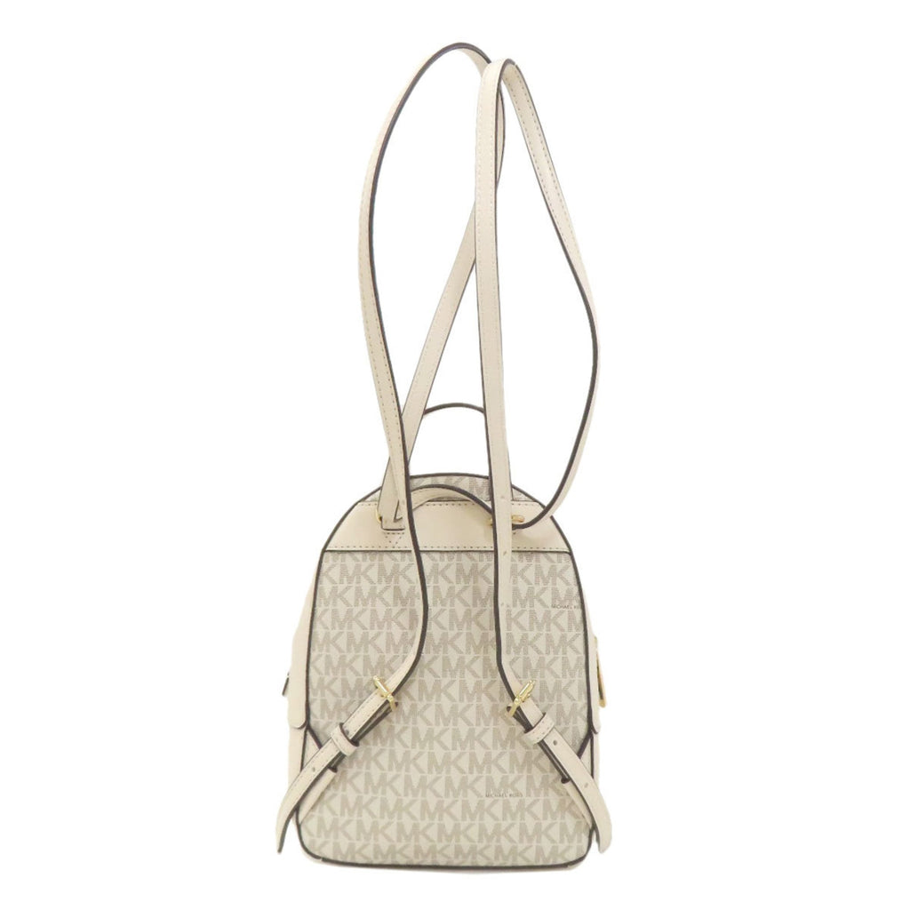 Michael Kors White Leather Pvc Backpack (Pre-Owned)