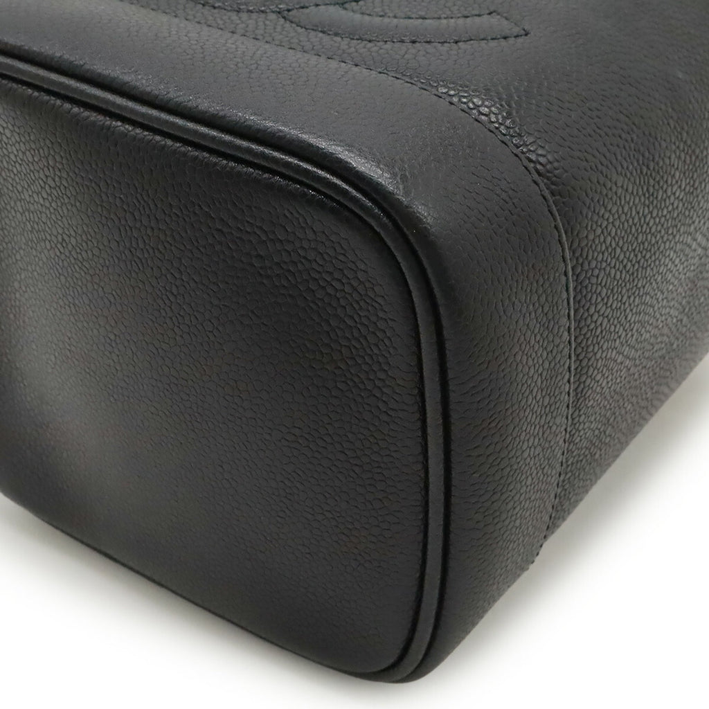 Chanel Black Grained Calfskin Handbag Vanity Bag (Pre-Owned)