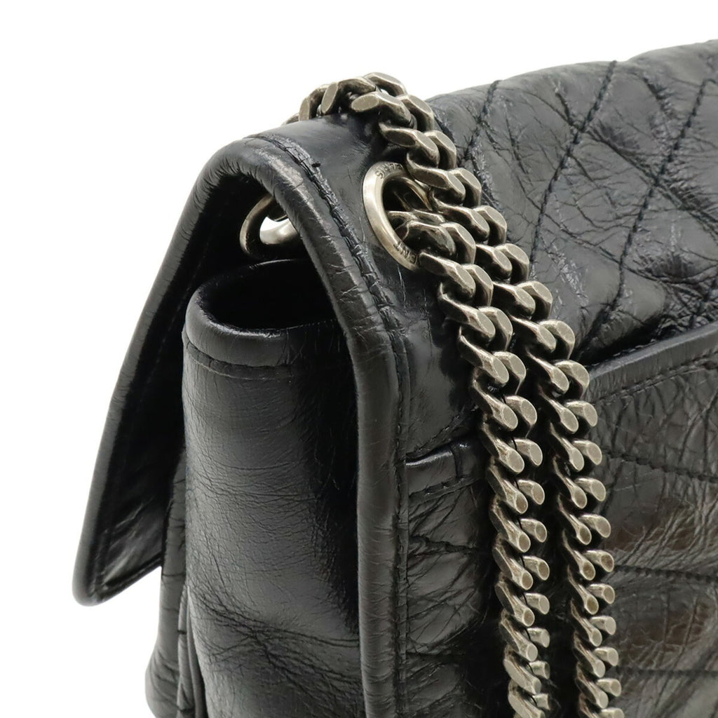Yves Saint Laurent Black Leather Shoulder Bag (Pre-Owned)