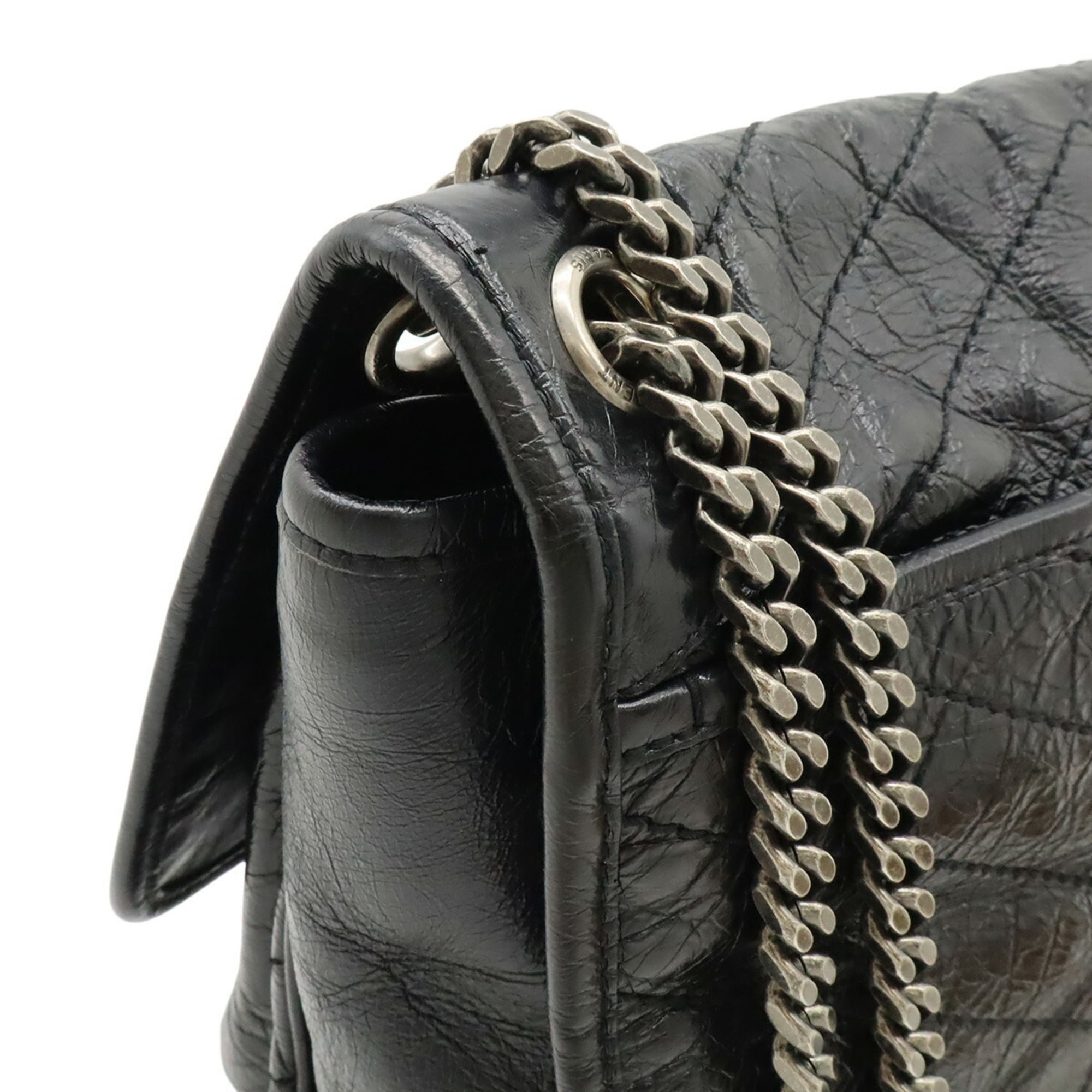 Yves Saint Laurent Black Leather Shoulder Bag (Pre-Owned)