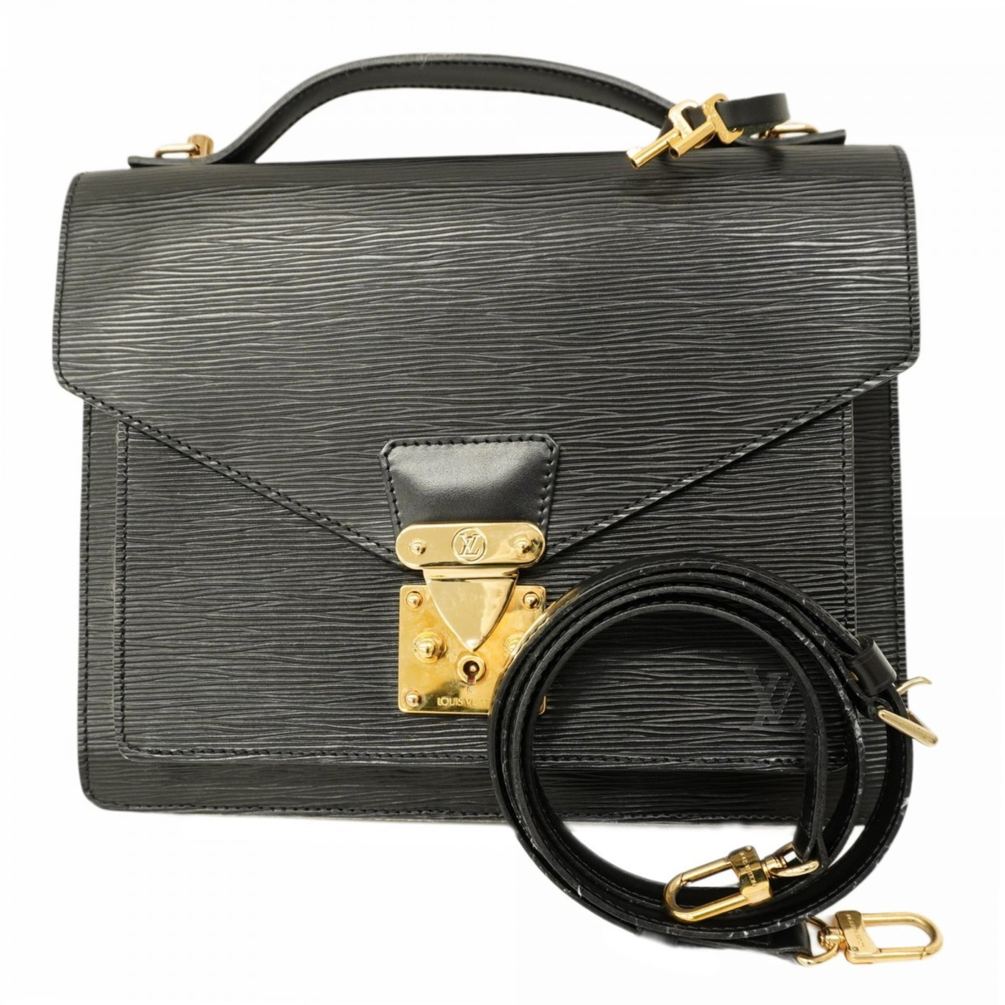 Louis Vuitton Noir Handbag (Pre-Owned)