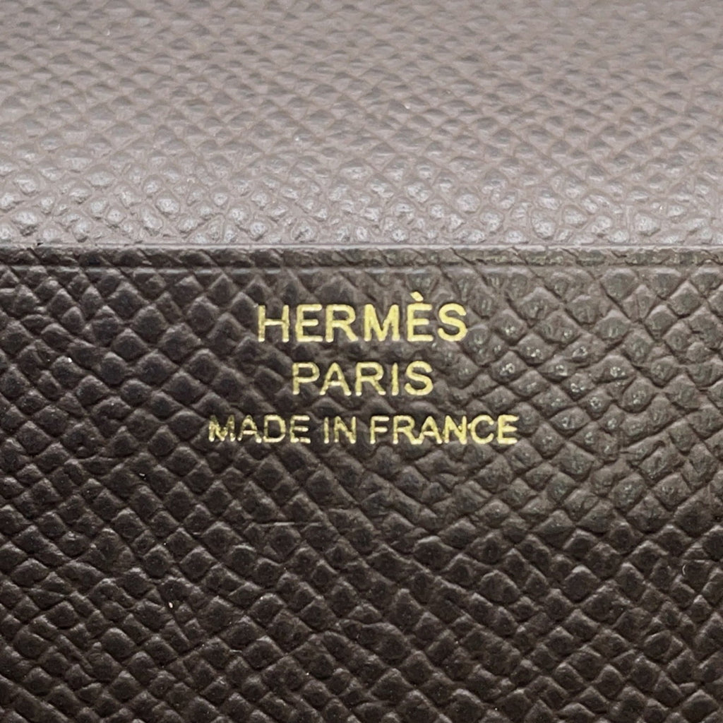 Hermes Ebene Epsom Leather Long Wallet (Bi-Fold) (Pre-Owned)