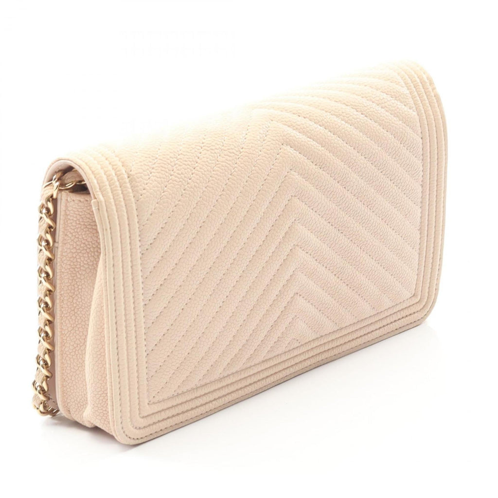 Chanel Beige Leather Shoulder Bag (Pre-Owned)