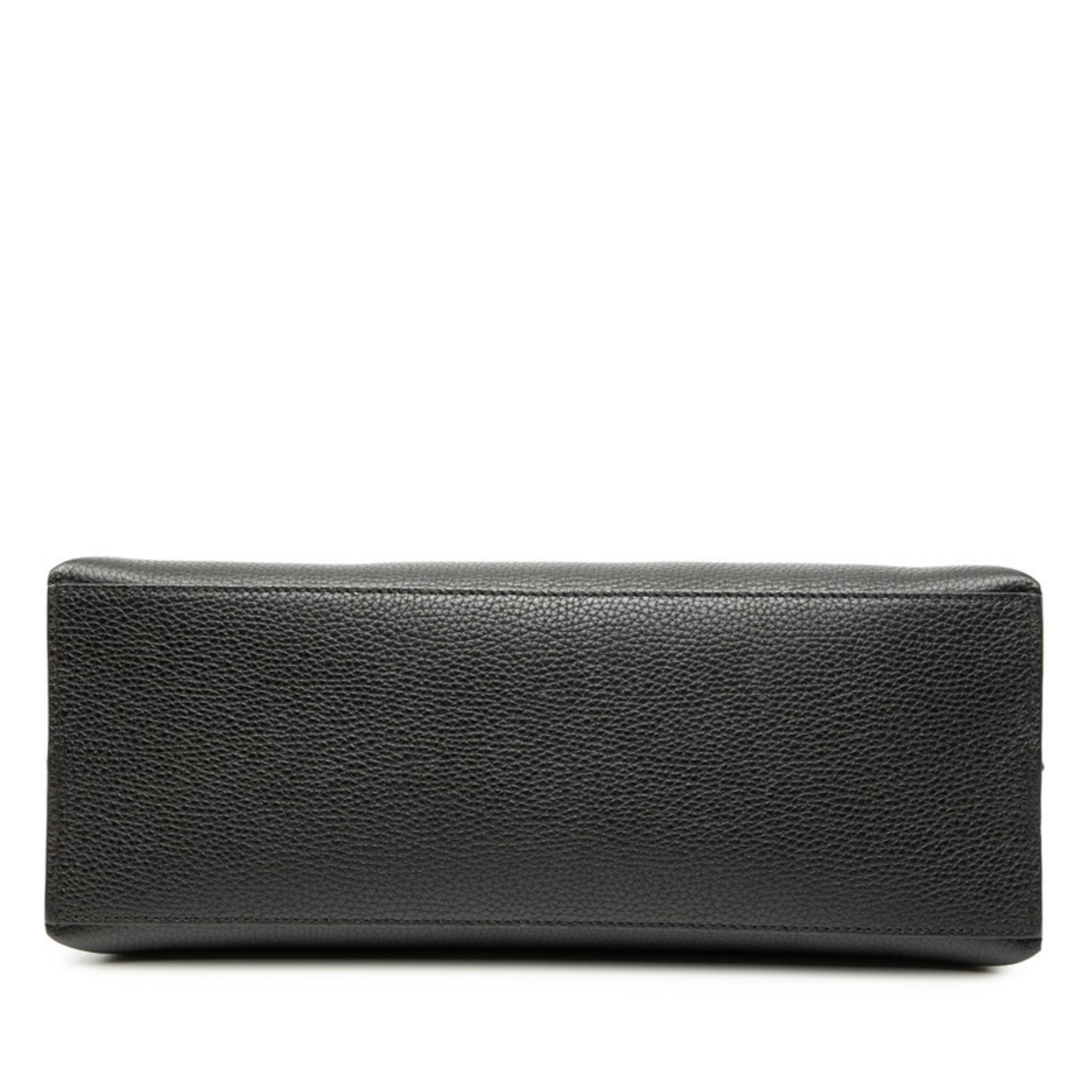 Gucci Black Leather Handbag Shoulder Bag (Pre-Owned)