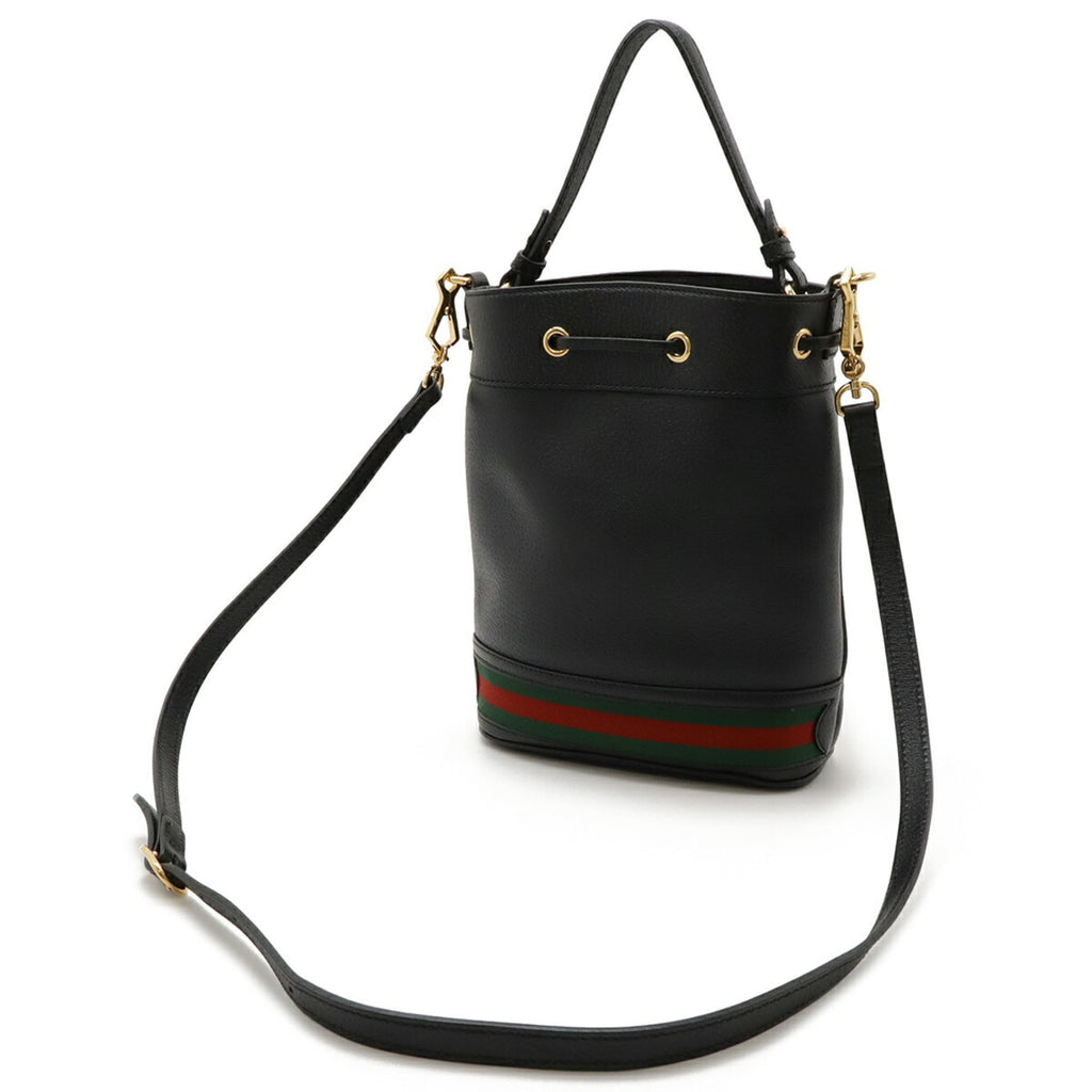 Gucci Ophidia Black Leather Handbag (Pre-Owned)
