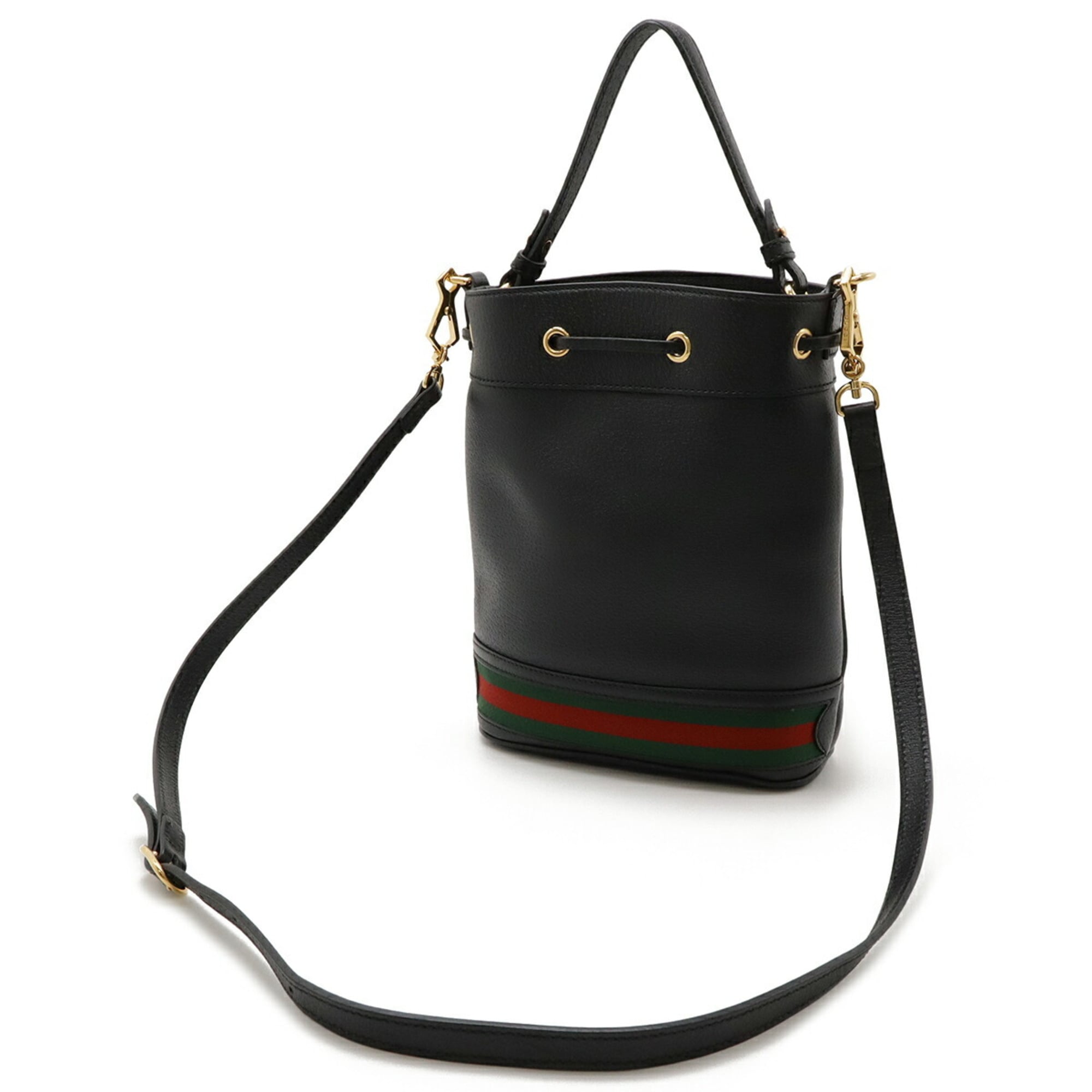 Gucci Ophidia Black Leather Handbag (Pre-Owned)