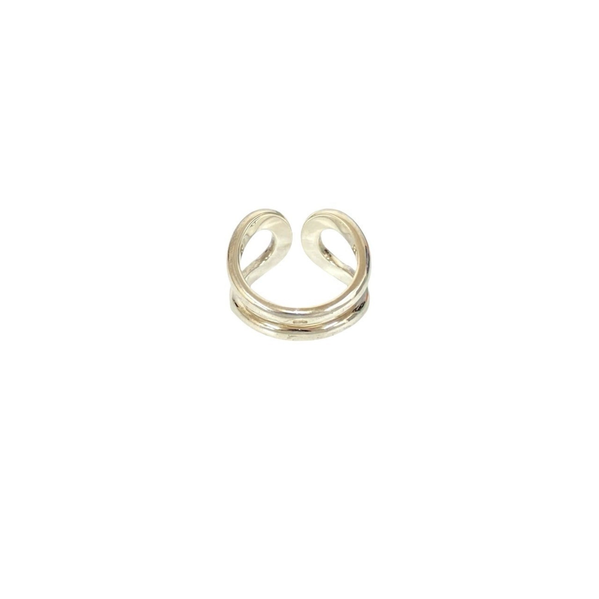 Hermes Silver Silver 925 Band Ring (Pre-Owned)