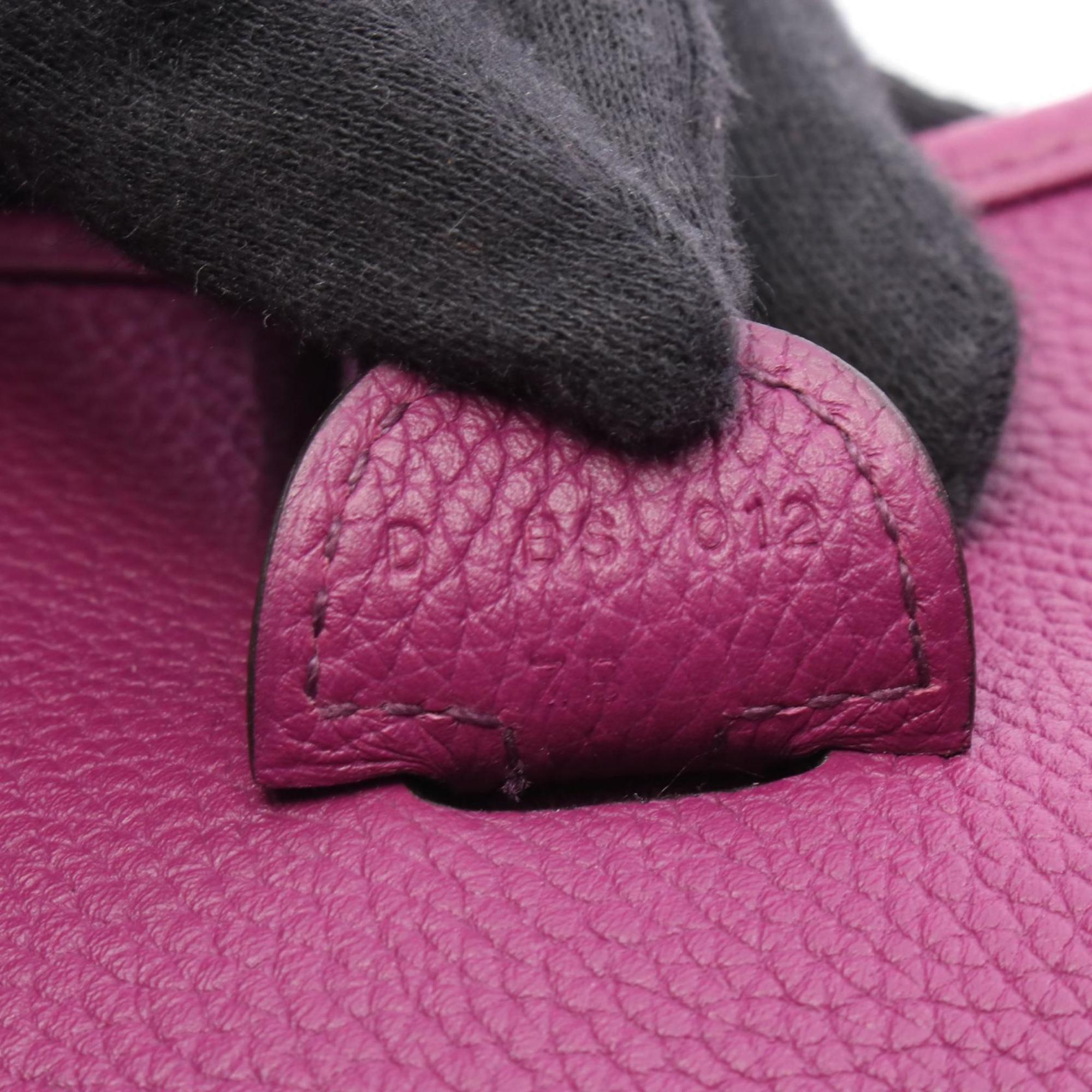 Hermes Anemone Purple Taurillon Clemence Leather Shoulder Bag (Pre-Owned)