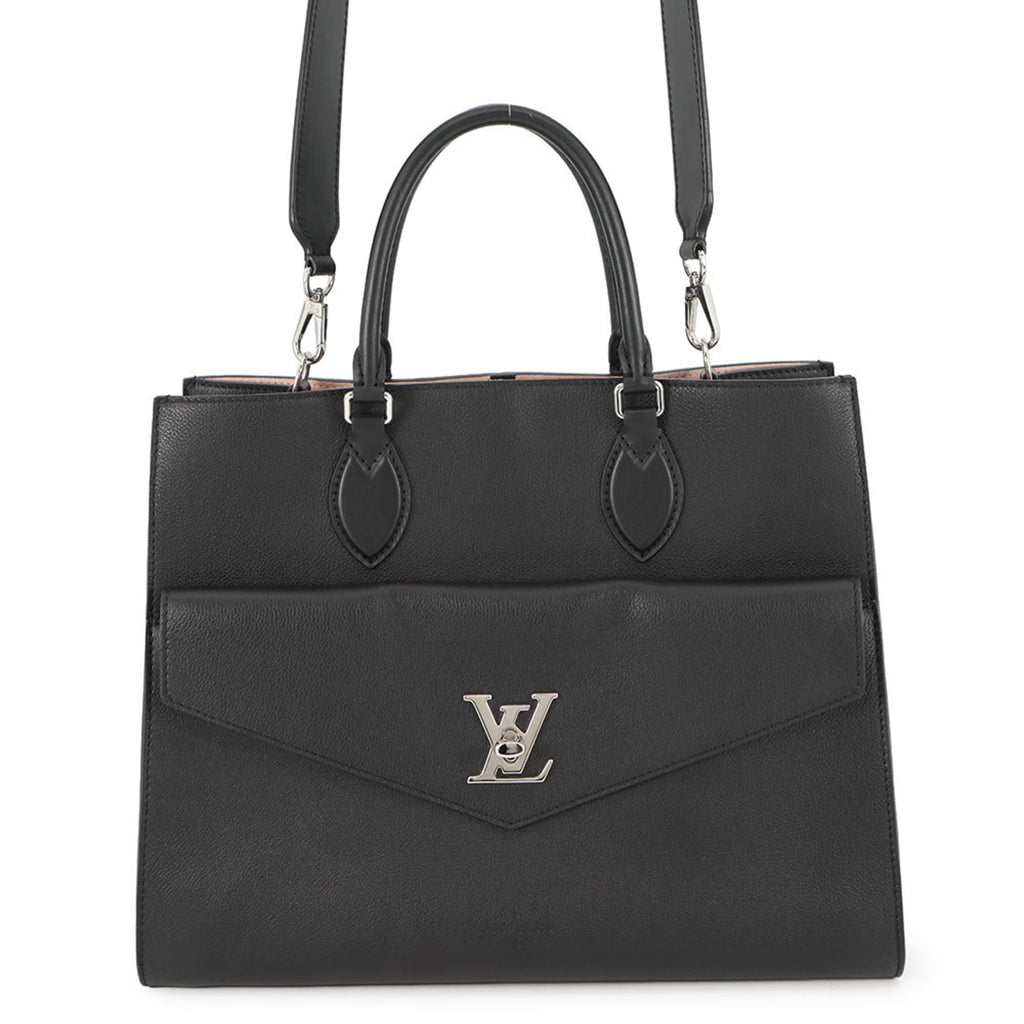 Louis Vuitton Black Noir Leather Handbag Shoulder Bag (Pre-Owned)