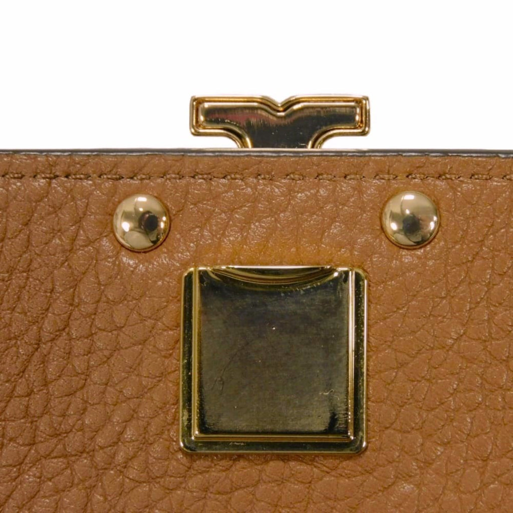Tory Burch Brown Leather Pochette Shoulder Bag (Pre-Owned)