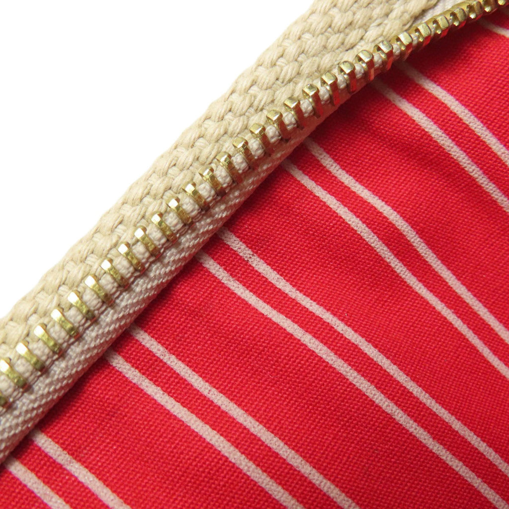 Louis Vuitton Beige Red Color Canvas Handbag (Pre-Owned)