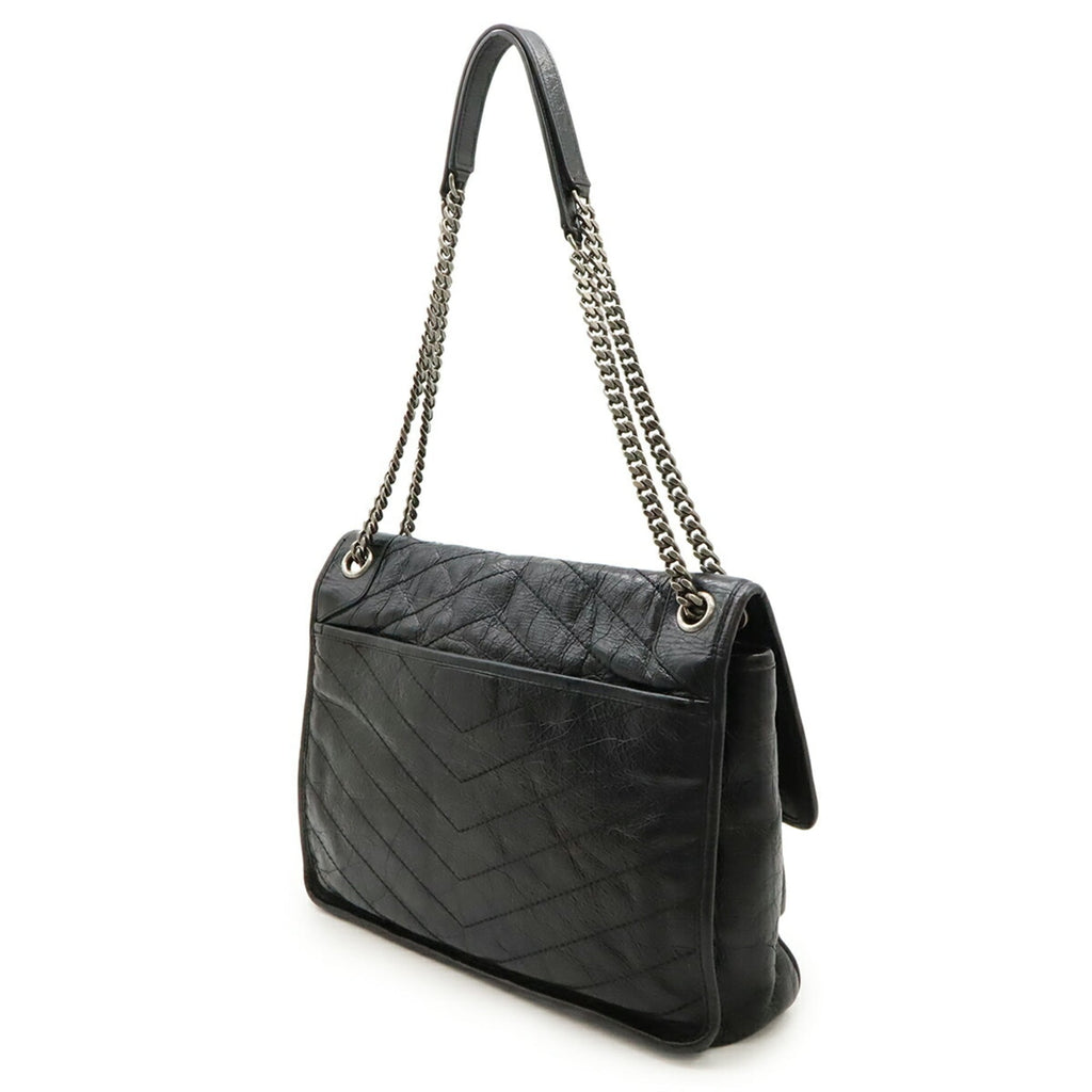 Yves Saint Laurent Black Leather Shoulder Bag (Pre-Owned)
