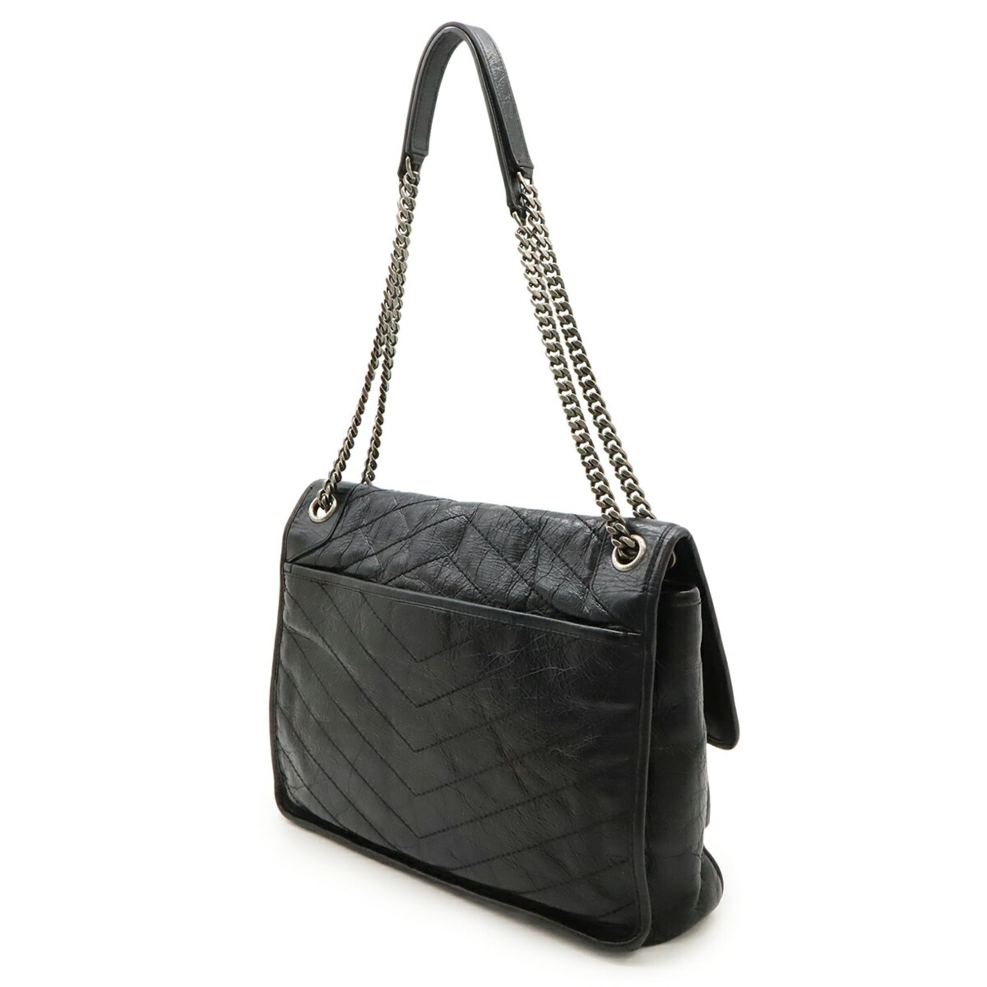 Yves Saint Laurent Black Leather Shoulder Bag (Pre-Owned)
