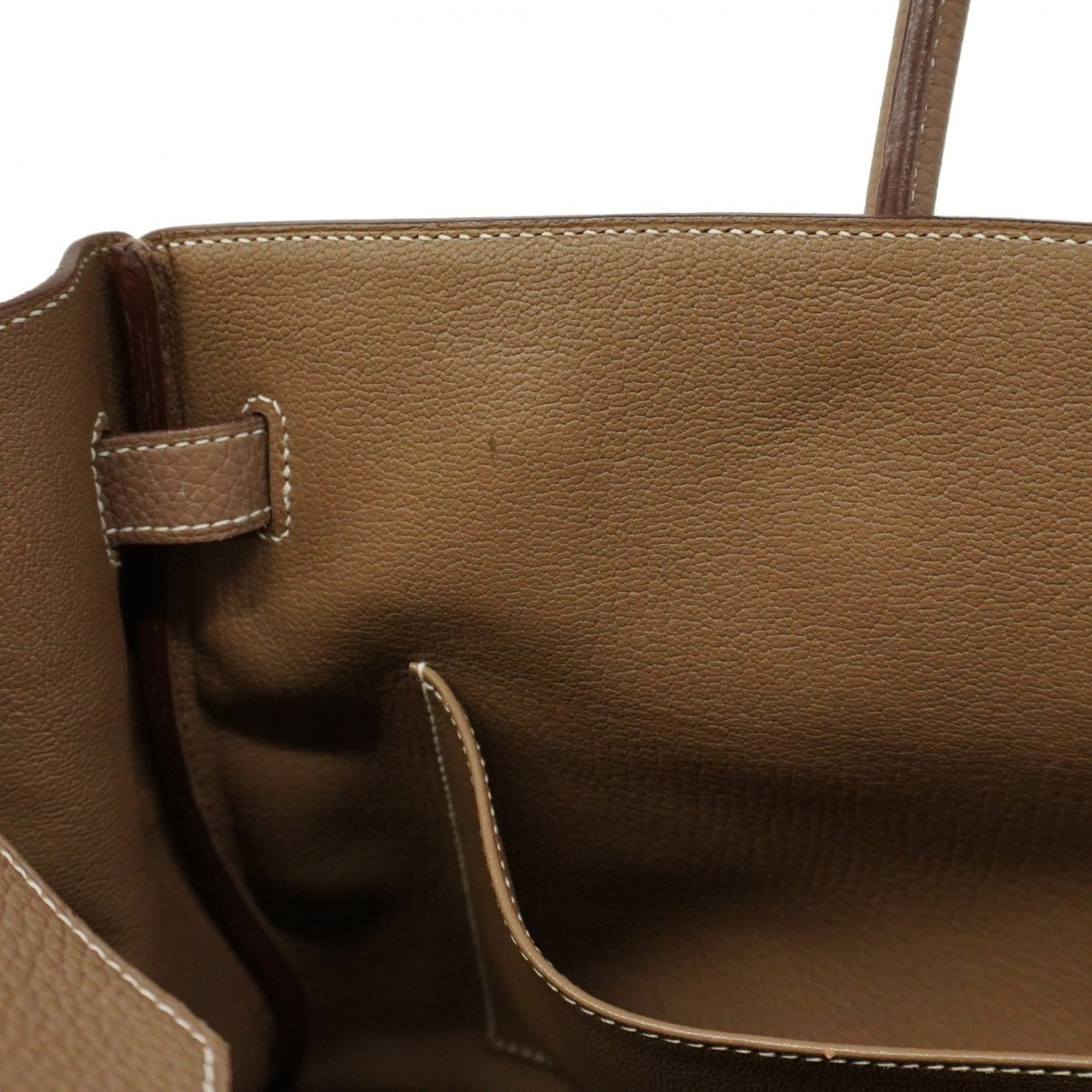 Hermes Etoupe Gray Togo Leather Handbag (Pre-Owned)