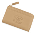 Chanel Beige Grained Calfskin Coin Purse/Coin Case (Pre-Owned)