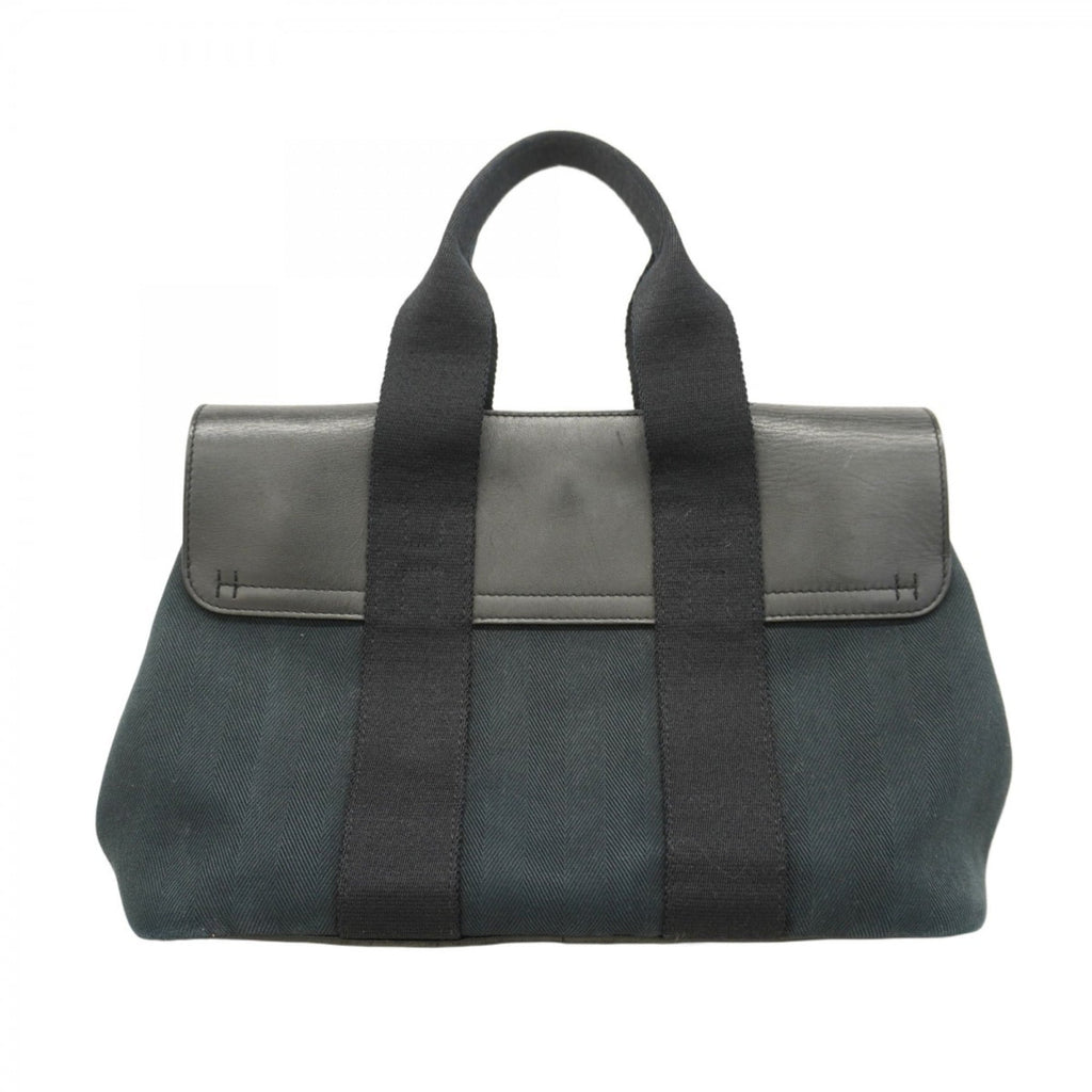 Hermes Black Toile Chevron Handbag (Pre-Owned)