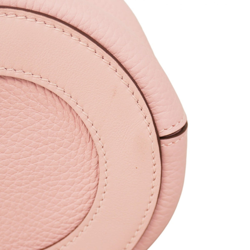 Hermes Rose Sakura Taurillon Clemence Leather Handbag (Pre-Owned)
