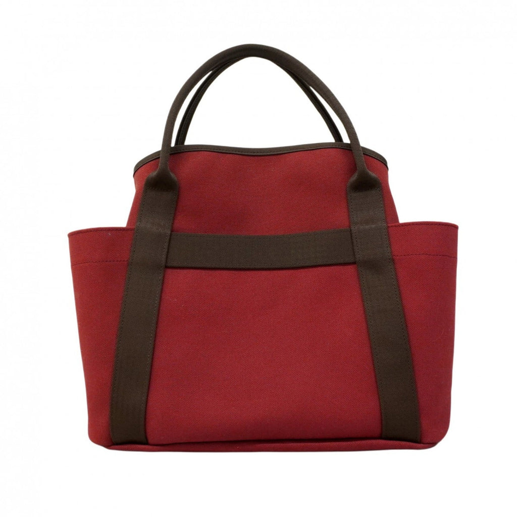 Hermes Red Color Canvas Tote Bag (Pre-Owned)