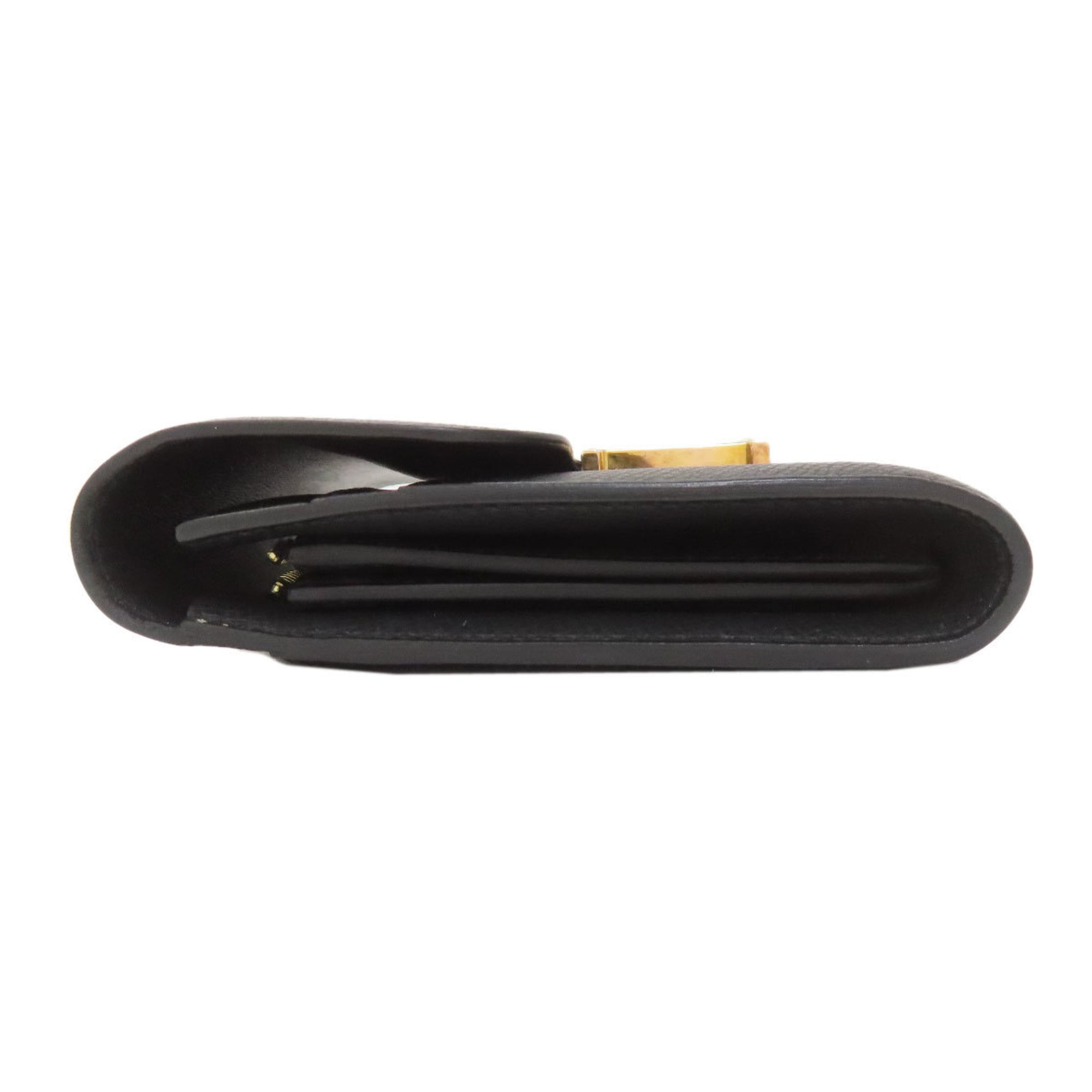 Hermes Black Epsom Leather Coin Purse/Coin Case (Pre-Owned)