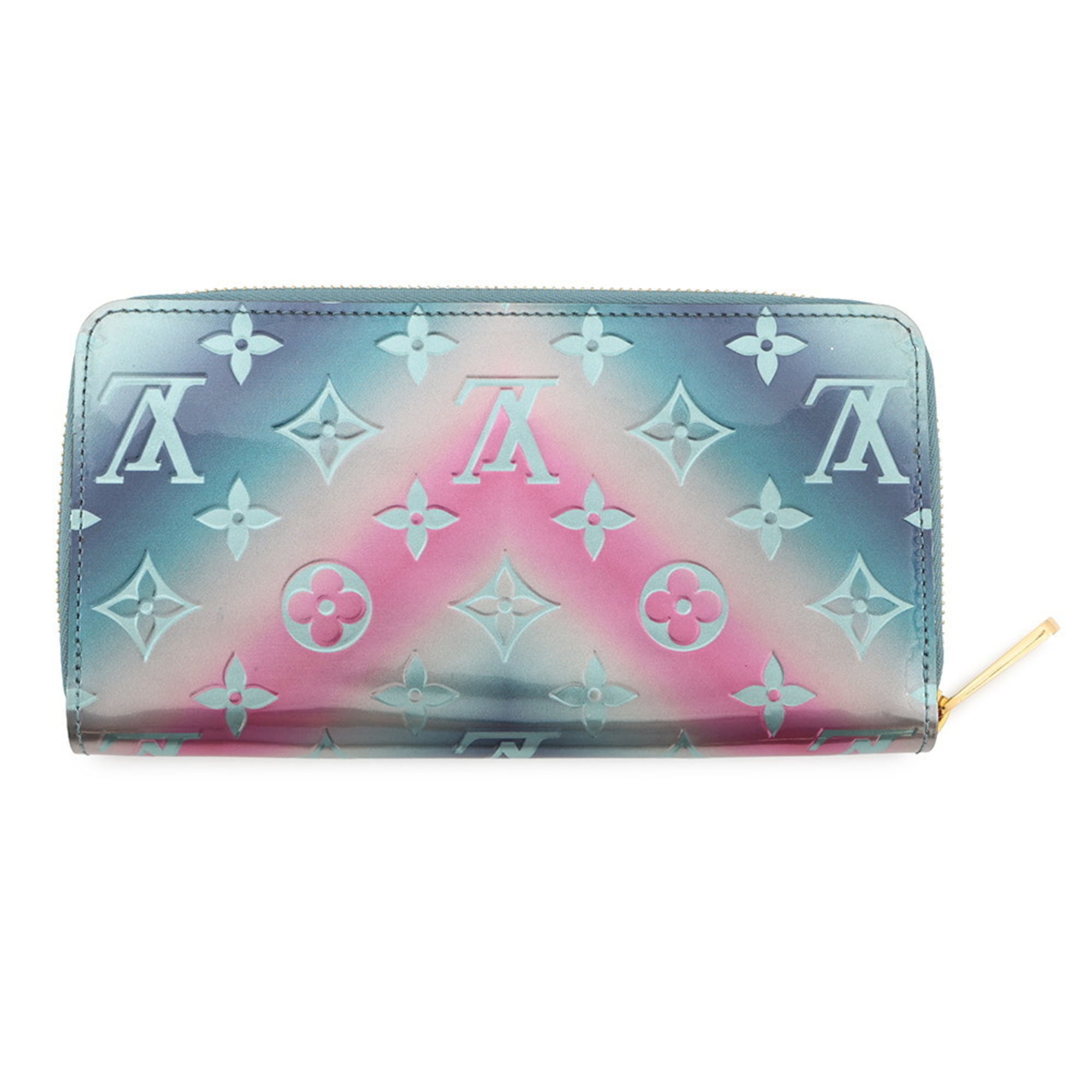 Louis Vuitton Monogram Vernis Blue Pink Monogram Vernis Long Wallet (Bi-Fold) (Pre-Owned)