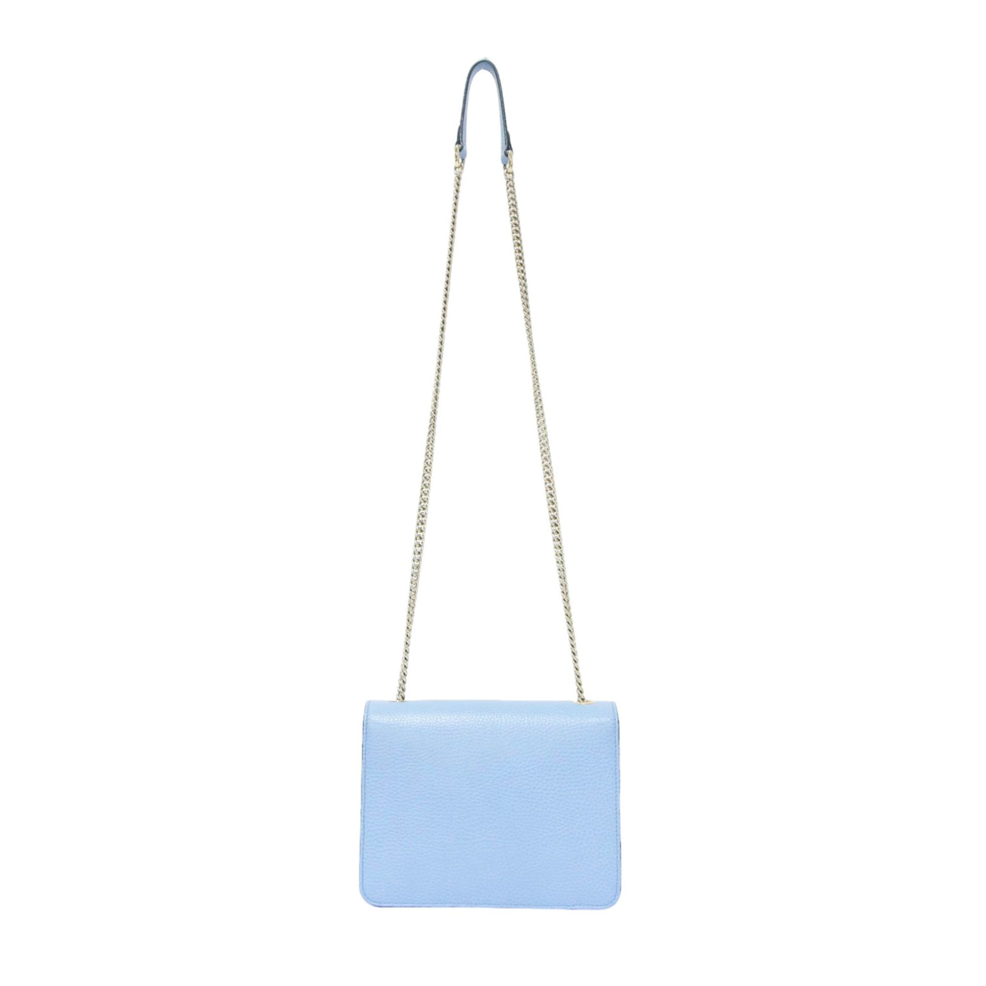 Gucci Blue Leather Shoulder Bag (Pre-Owned)