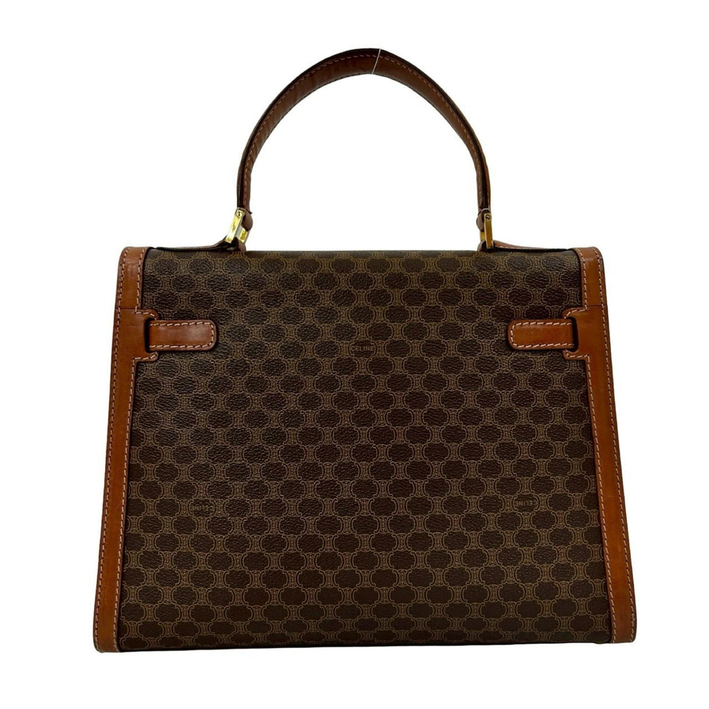 Celine Brown Leather Pvc Handbag Tote Bag (Pre-Owned)