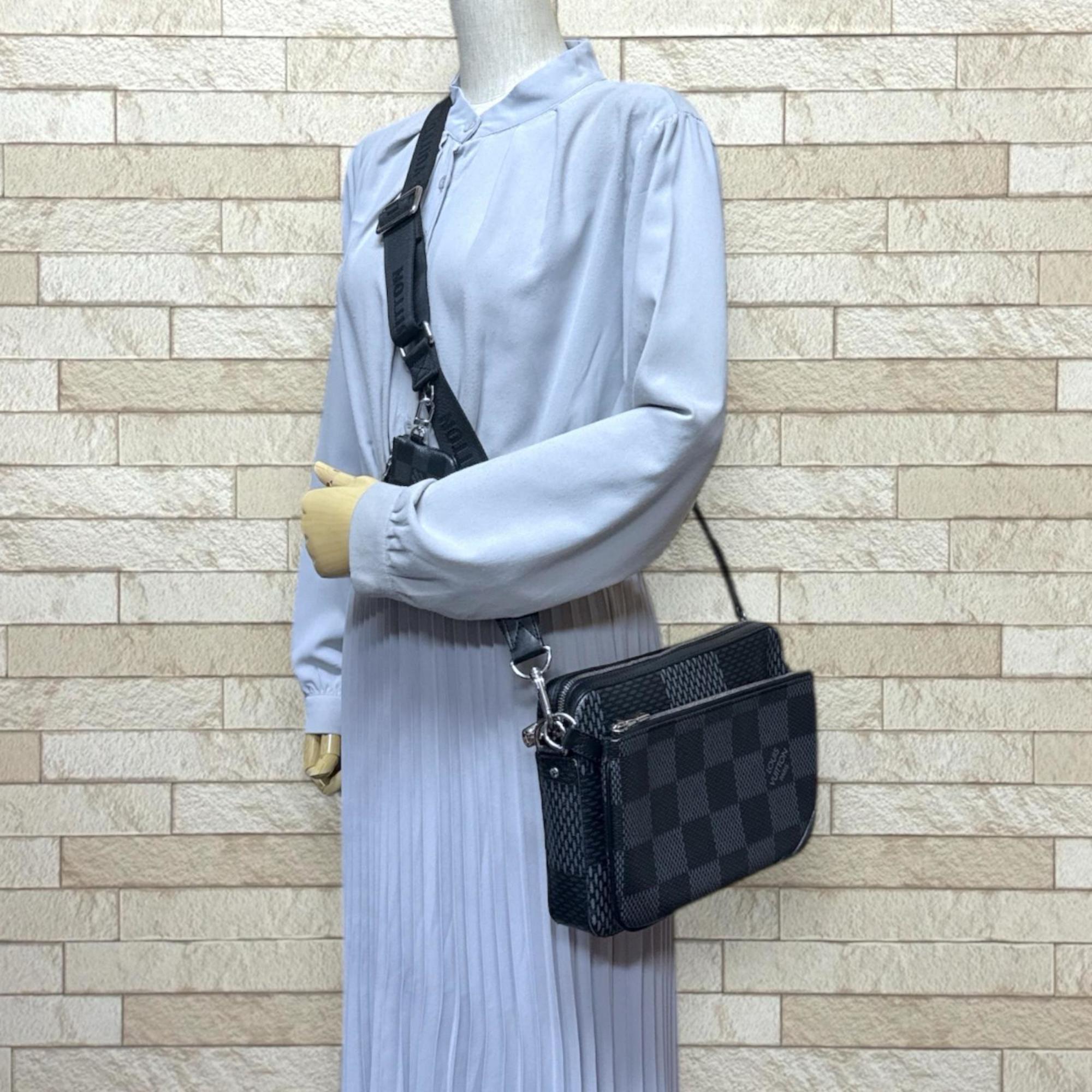 Louis Vuitton Damier Graphite Black Gray Pvc Shoulder Bag (Pre-Owned)