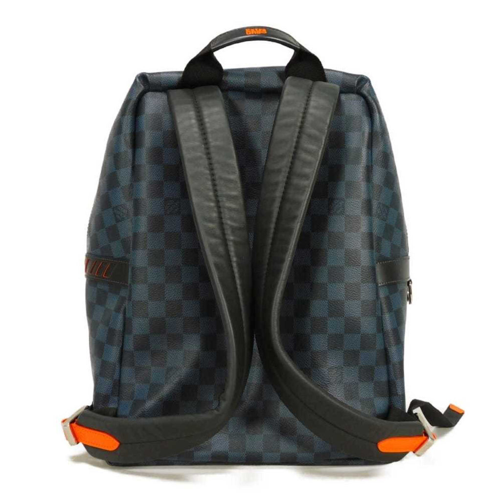 Louis Vuitton Damier Cobalt Navy Orange Damier Canvas Backpack (Pre-Owned)