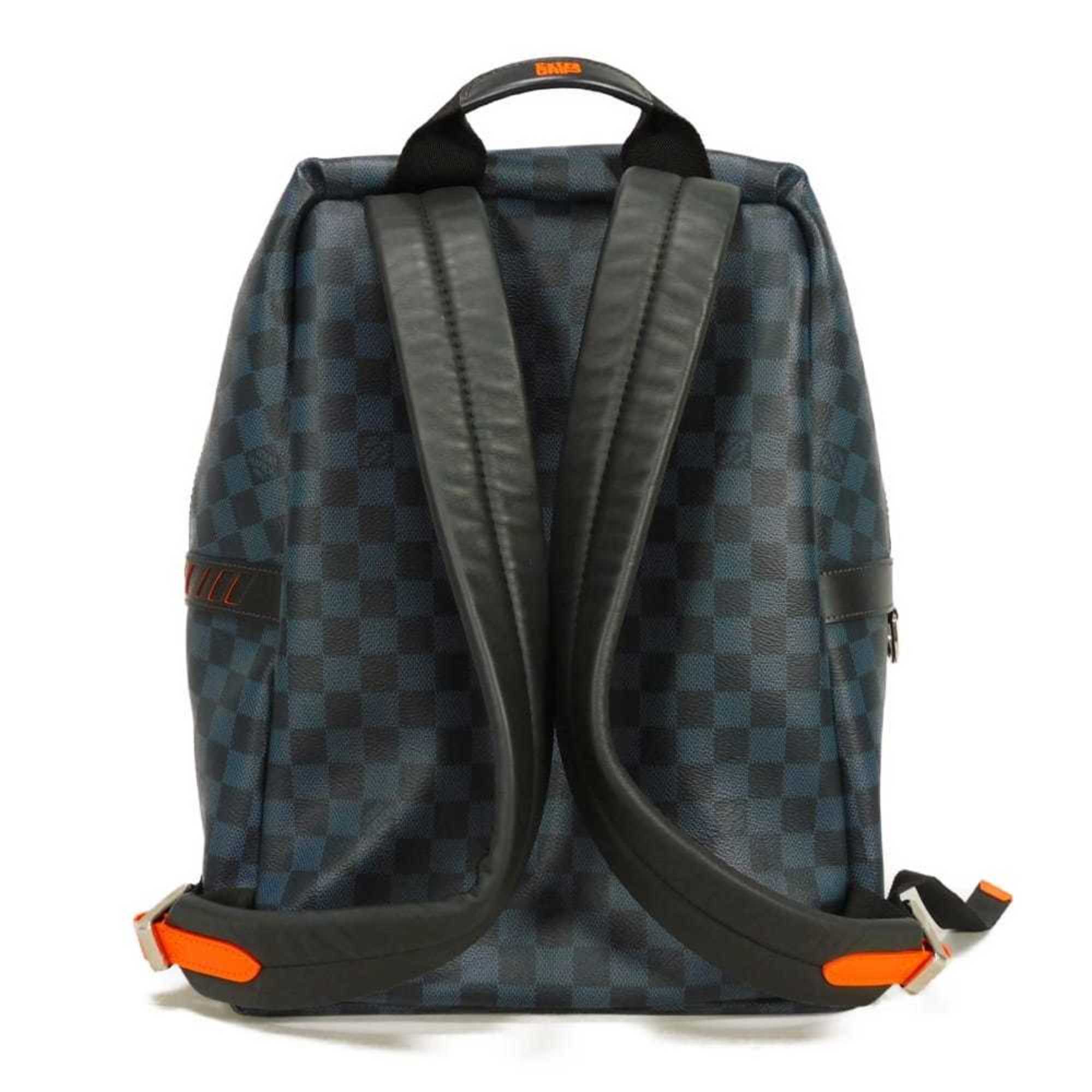 Louis Vuitton Damier Cobalt Navy Orange Damier Canvas Backpack (Pre-Owned)