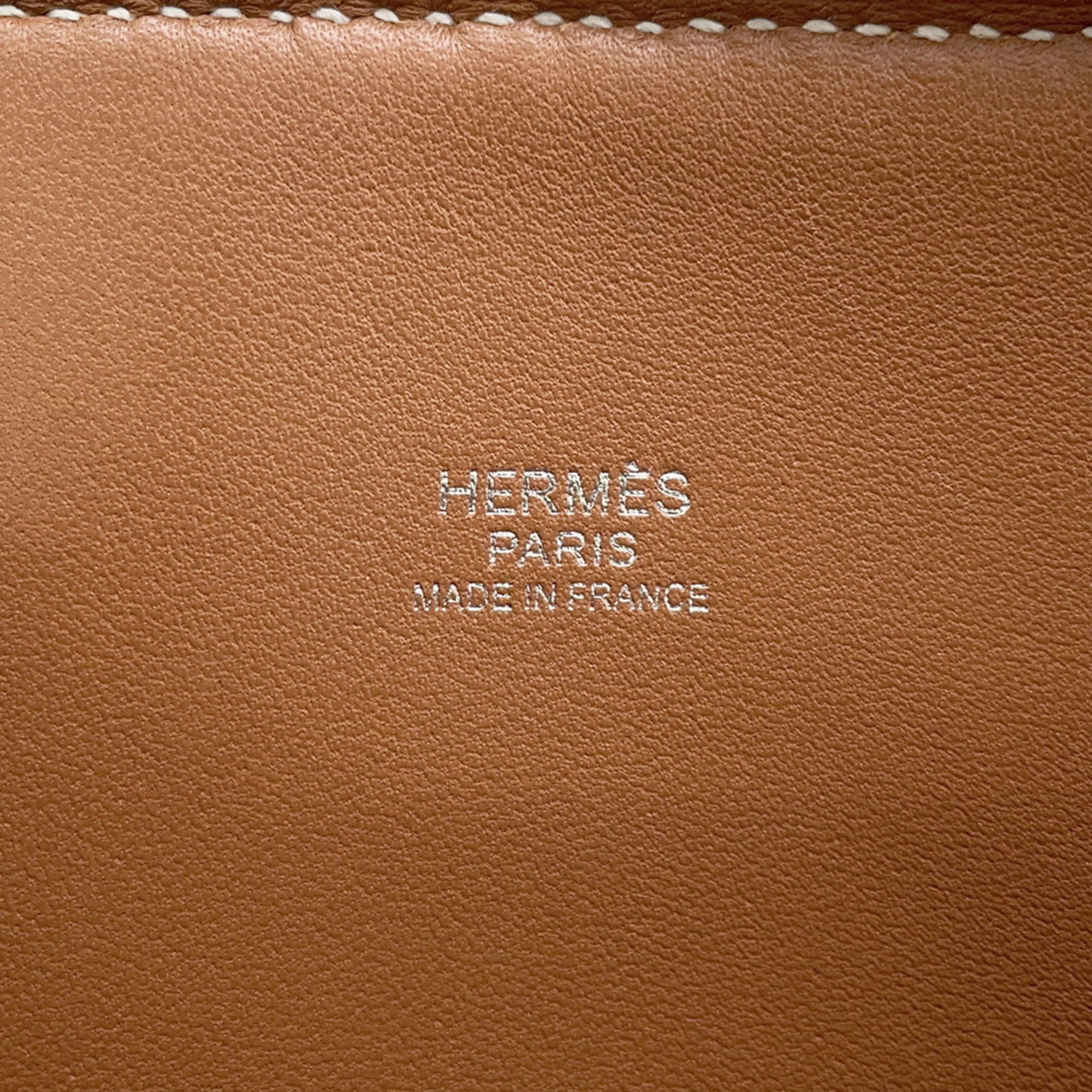 Hermes Bolide Gold Taurillon Clemence Leather Handbag (Pre-Owned)