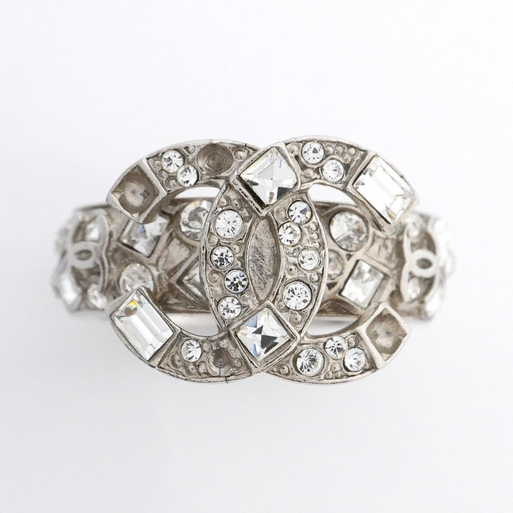 Chanel Silver Metal Band Ring (Pre-Owned)