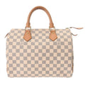 Louis Vuitton White Damier Azur Canvas Handbag (Pre-Owned)