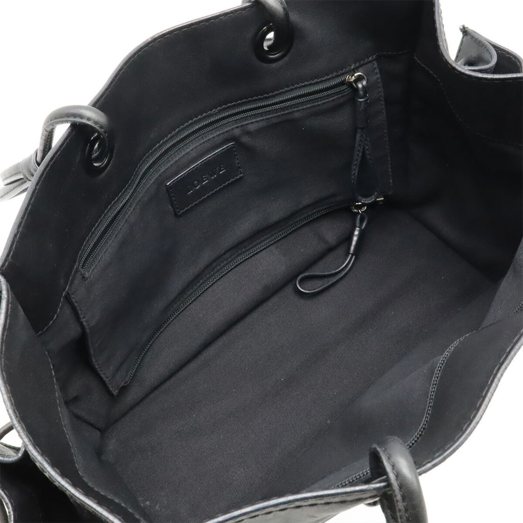 Loewe Black Leather Shoulder Bag Tote Bag (Pre-Owned)